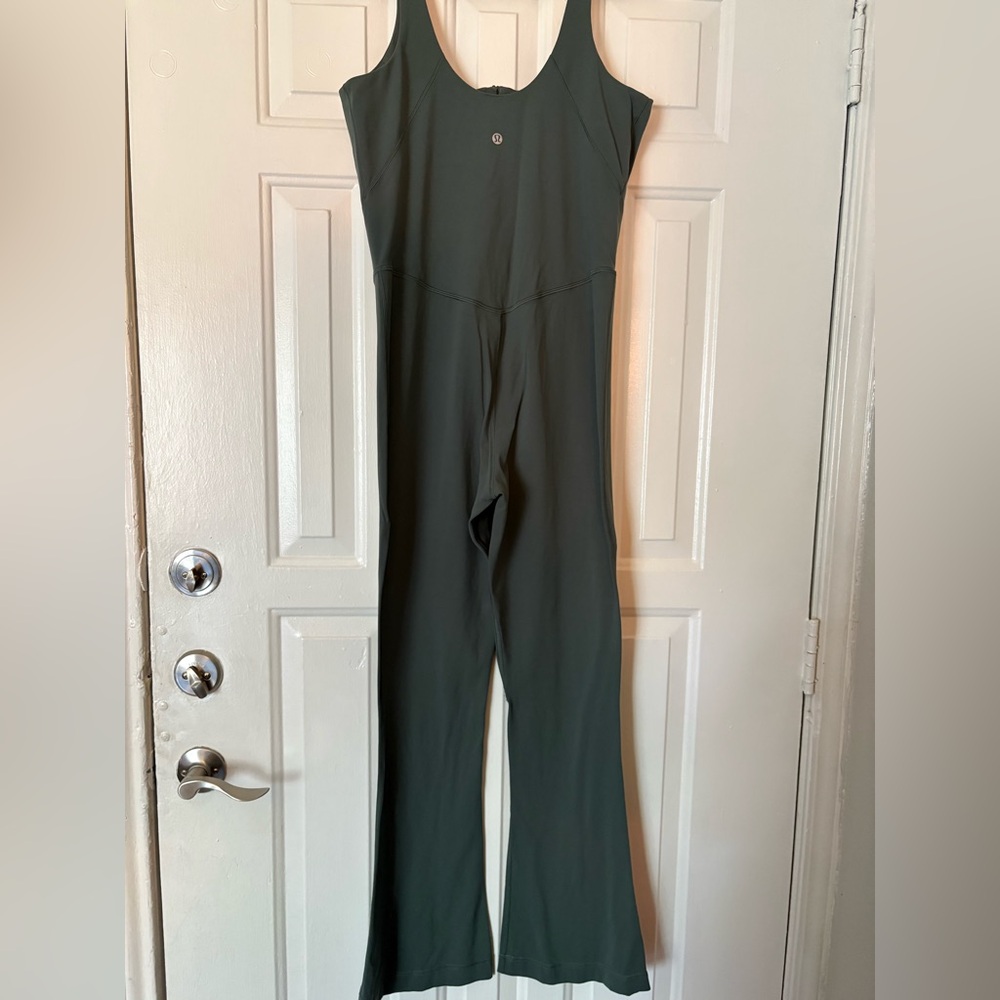 Lululemon Align flare front-zip jumpsuit in dark forest